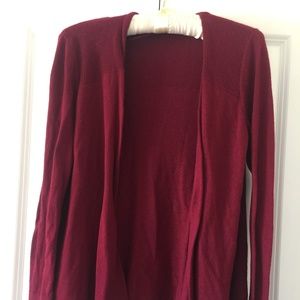 Cranberry colored cardigan, LOFT